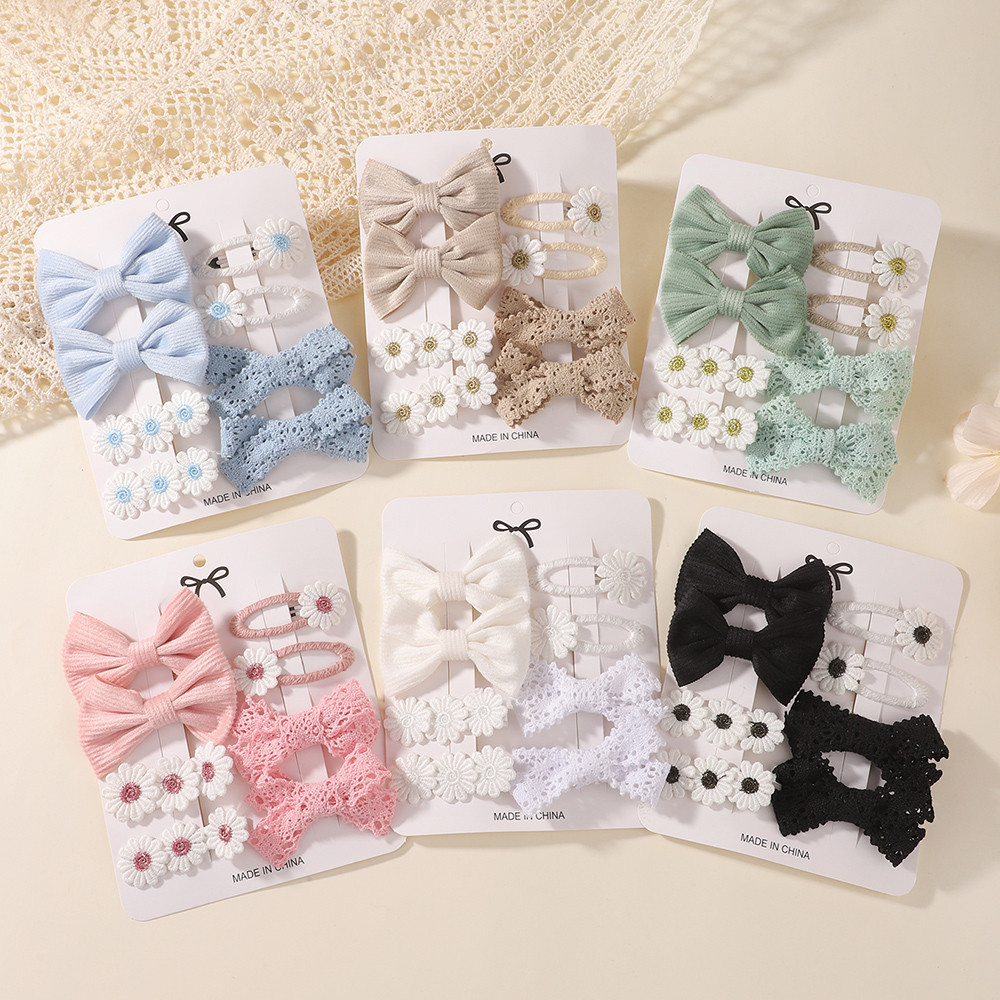 Hair Care Gift Set - JOLLYPASS 8Pcs/set Sweet Bows Daisy Hair
