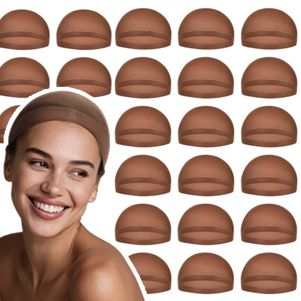 Wig Cap Stocking - Wholesale 24 PCS High Quality Brown
