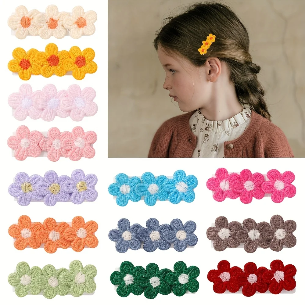 Hair Care Gift Set - 10Pcs/Set Baby Mini Flower Hair Clip