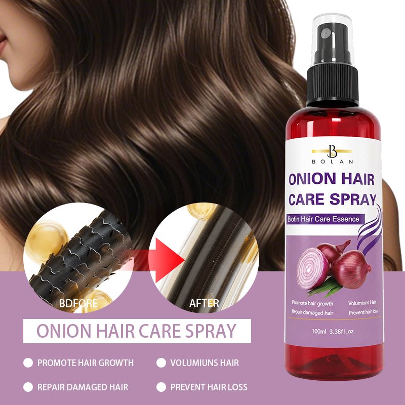 Hair Care For Dry And Frizzy Hair - Onion Biotin Hair Oil moisturizes dry,
