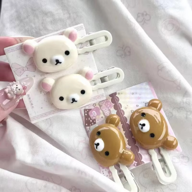 Hair Care Gift Set - Cute Bear Hairpins Set Preppy Headdress
