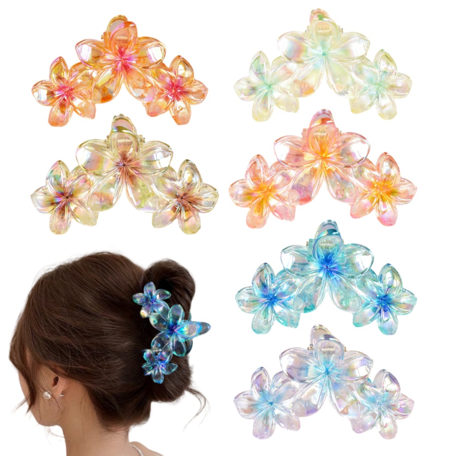 Hair Care Gift Set - 3PCS/SET Women's Gradient Color Flower Set