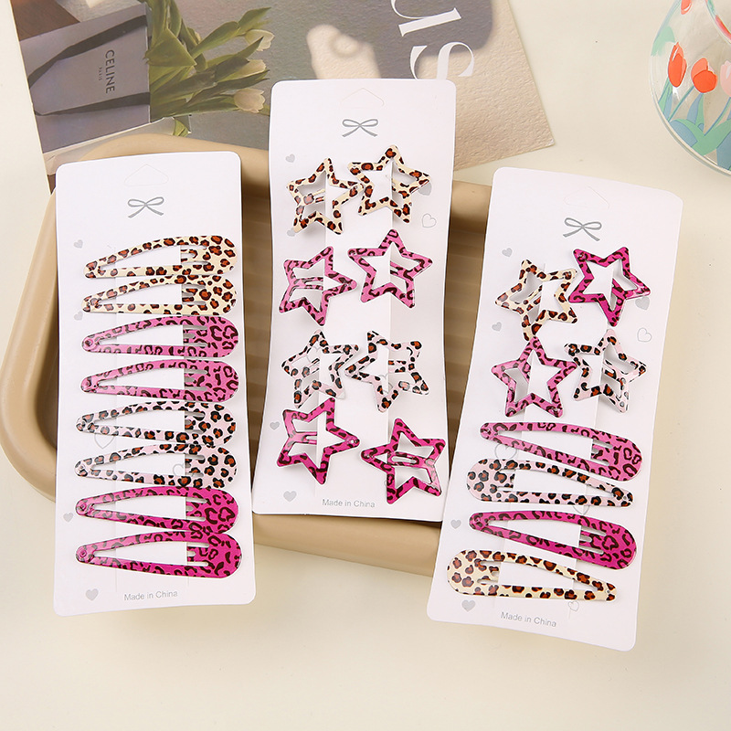 Hair Care Gift Set - Simple Leopard Print Hairpins Set Women