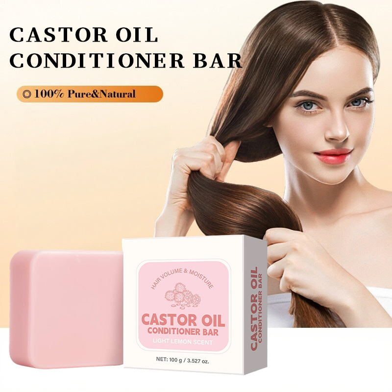 Hair Care For Dry And Frizzy Hair - Castor Oil Conditioner Soap Bar,Moisturizing Nourishing