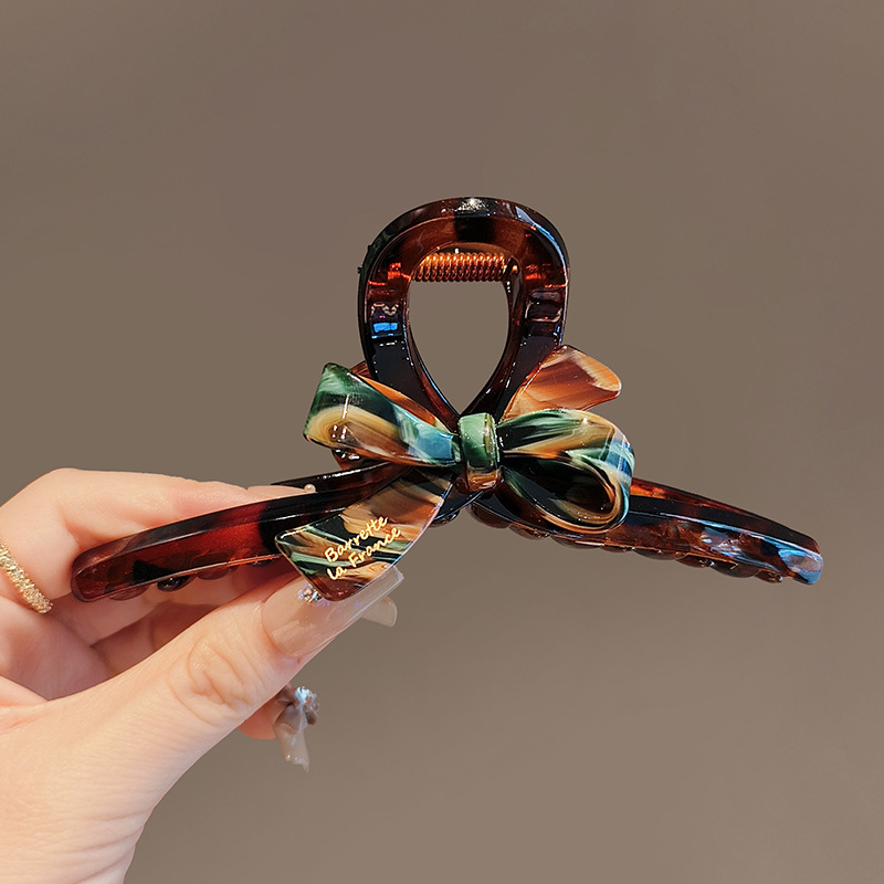 1/2pcs Enamel oil painting bow - Hair Clip Claw Large ulasan dan harga