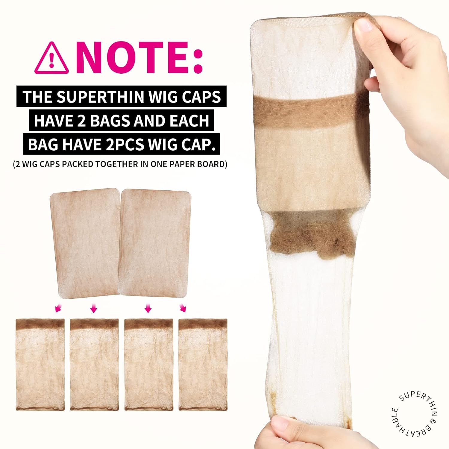 1/3bags Ventilated Nylon Mesh  - Wig Cap Stocking ulasan dan harga