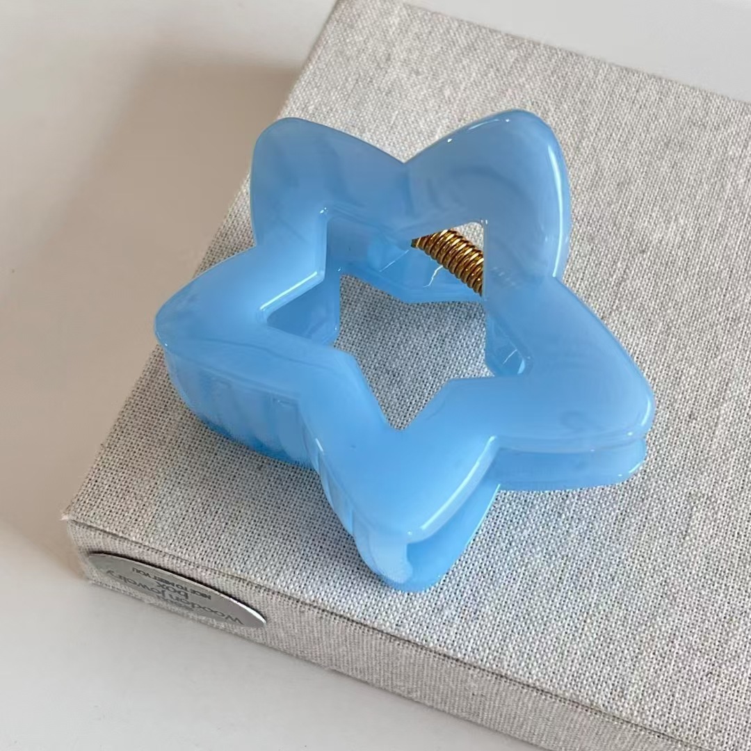 2pcs Elegant Blue Jelly Musica - Hair Clip Claw Large ulasan dan harga