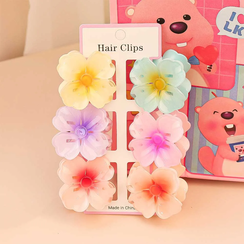 6Pcs Fashion Colorful Transpar - Hair Clip Claw Large ulasan dan harga