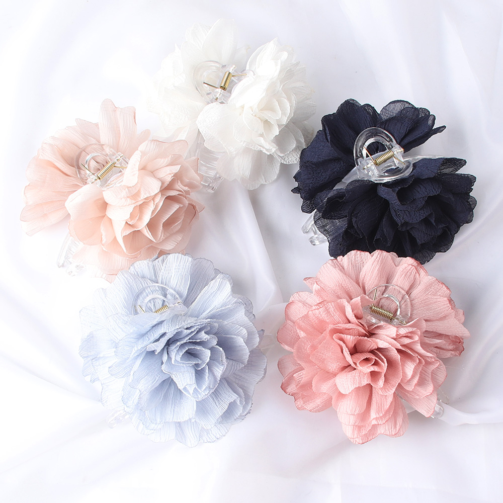 Fabric Big Flower Hair Claw Cl - Hair Clip Claw Large ulasan dan harga