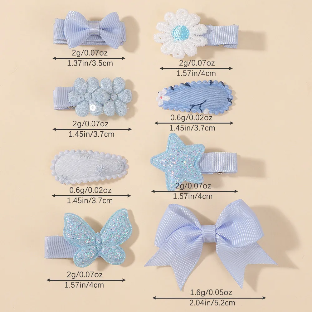 8Pcs/Set Girls Barrette Haircl - Hair Care Gift Set ulasan dan harga