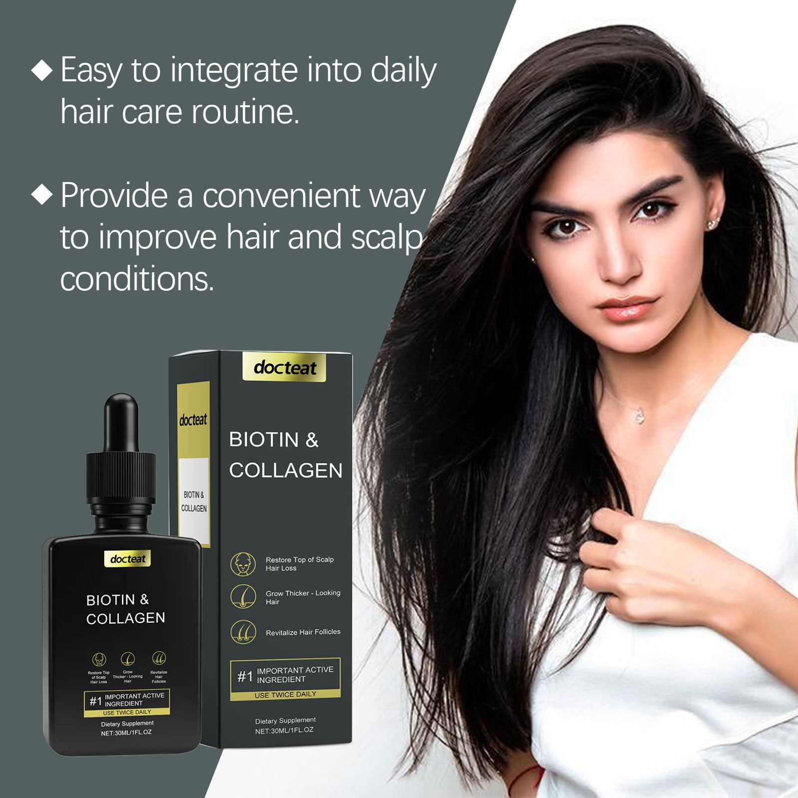 Collagen Hair Growth Drops Hyd - Hair Care For Dry And Frizzy Hair ulasan dan harga