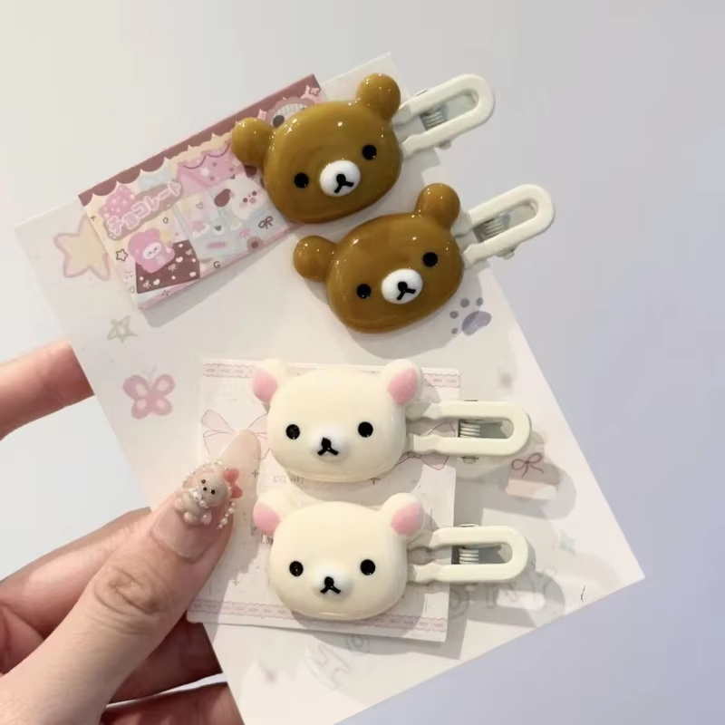 Cute Bear Hairpins Set Preppy  - Hair Care Gift Set ulasan dan harga