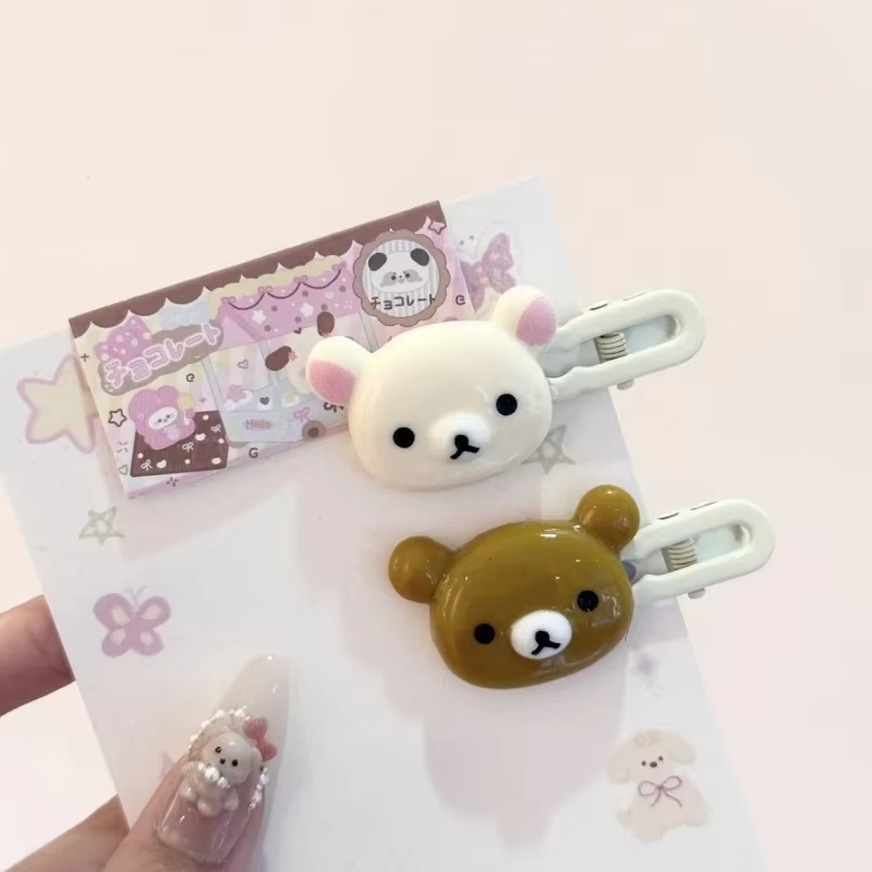 Cute Bear Hairpins Set Preppy  - Hair Care Gift Set ulasan dan harga