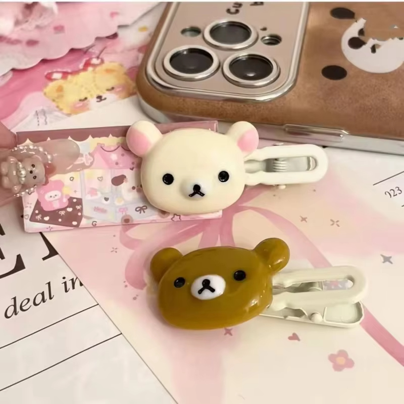 Cute Bear Hairpins Set Preppy  - Hair Care Gift Set ulasan dan harga