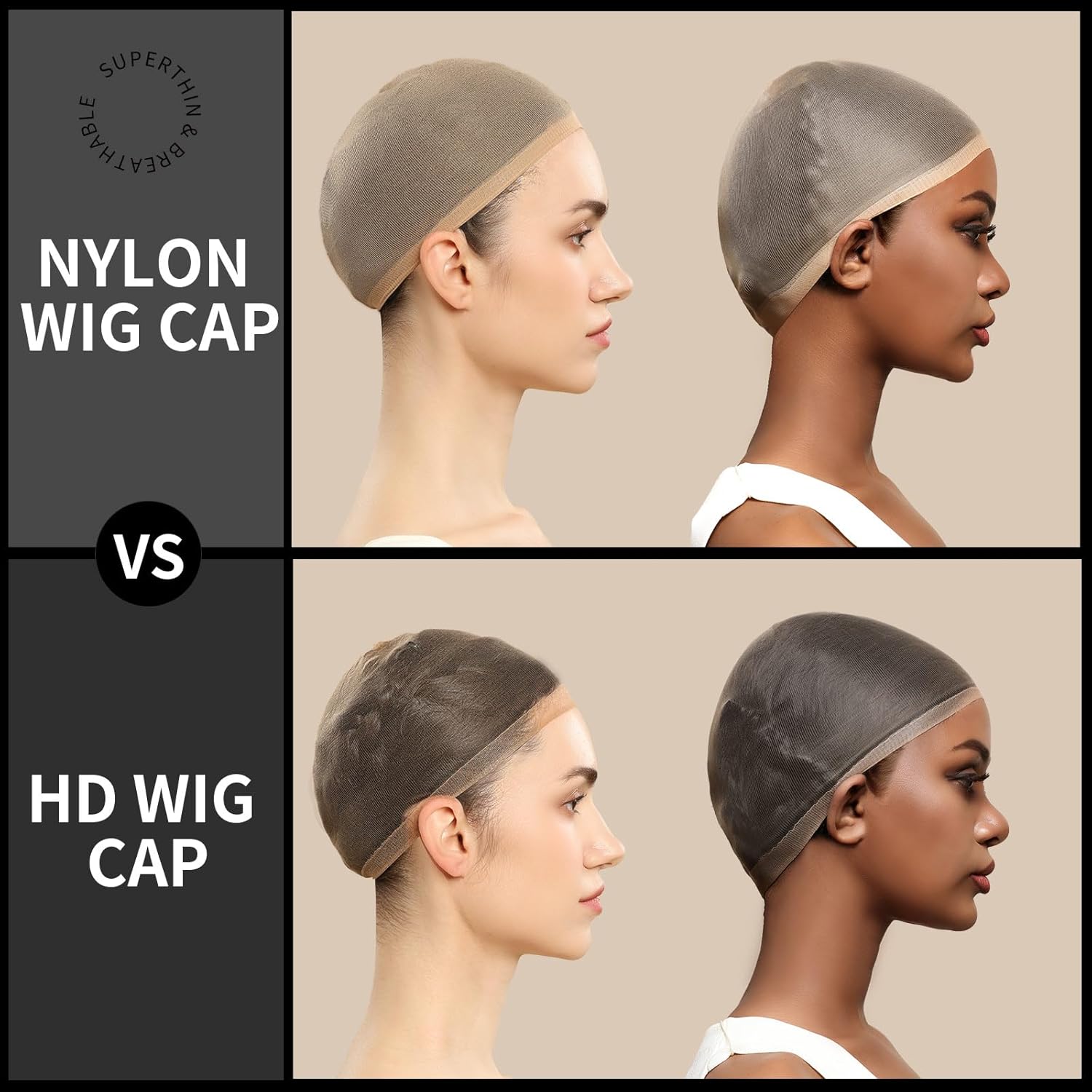 4/12pcs Ventilated Nylon Mesh  - Wig Cap Stocking ulasan dan harga