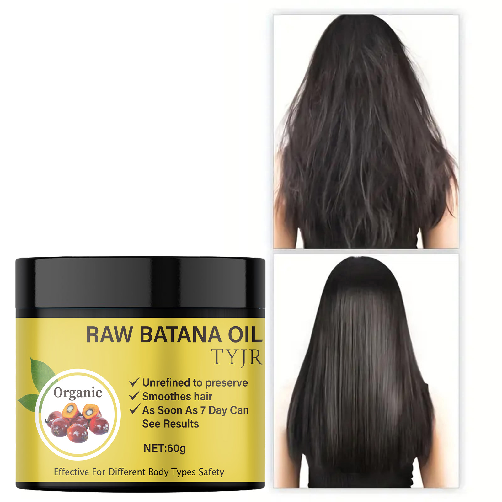 Raw Batana Oil Hair Mask repai - Hair Care For Dry And Frizzy Hair ulasan dan harga